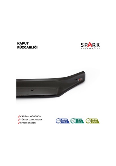 Isuzu D-max 2006-2012 Yıl Aralığı Uyumlu Kaput Rüzgarlığı 4mm Siyah
