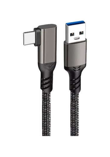 Oculus Quest İçin 1/2 0.5 M Usb-a - Usb-c Kablosu 3a Usb3.2 Gen2 Hızlı Şarj Bağlantı Kablosu Vr Kulaklık 10 Gbps Veri Aktarım Kablosu