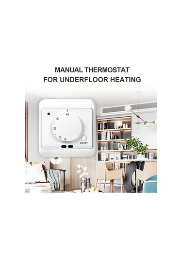 Vkemall Mekanik El Kontrollü 5-40 C Sıcaklık Regülatörü, 16a 230v Elektrikli Yer Isıtıcı Termostati