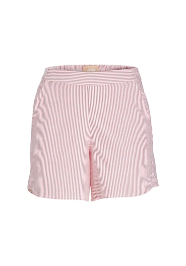 Jack & Jones Kadin Çizgi Desenli Rahat Kesim Sort - Siva 12254554 Fiery Red Kırmızı