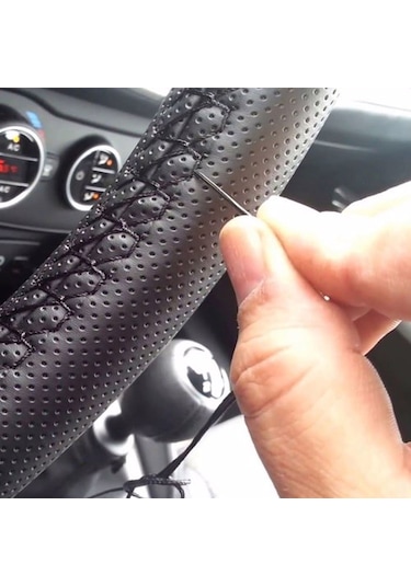 Eraks Car Accesorıes Deri Direksiyon Kılıfı Kokusuz Dikmeli-Siyah