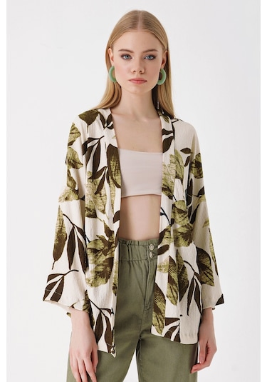 Bigdart 5862 Örme Kimono - Haki 001