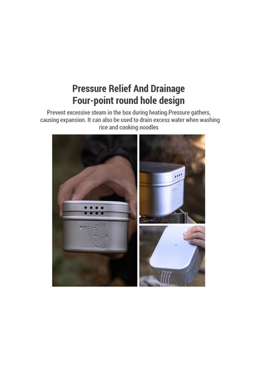 Kamp Öğle Yemeği Kutusu Katlanır Kolu Alüminyum Kamp Y25197w-l L Beyaz