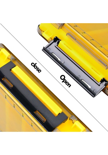 Proberos H1000 Çift Taraflı Yem Kutusu Yem Aksesuarları İçin El Tipi Çift Katmanlı Saklama Kutusu, Stil: Bir Model Sarı