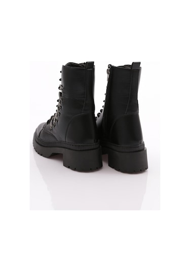 Dgn K9075 Kadin Bağcikli Silver Taş Bağcikli Bot K9075-1916-R145808 Siyah