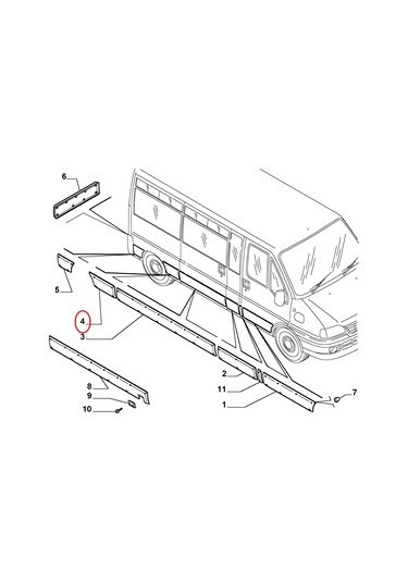 SOL ARKA ÇAMURLUK ÖN BANDI 01--06 DUCATO BOXER JUMPER 735306250