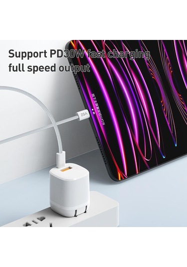 Zga Cb06 60w Tip-c Tip-c Hızlı Şarj Örgülü Veri Kablosu, Uzunluk: 1m Beyaz