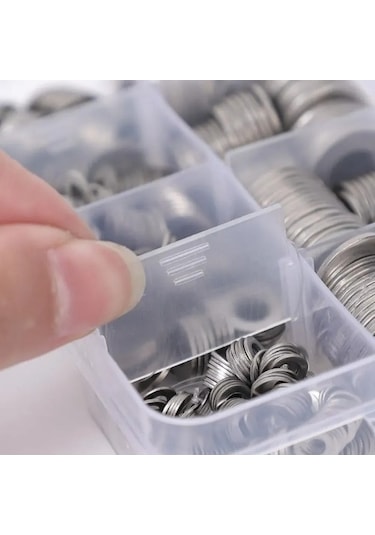 Dancemonkey Paslanmaz Çelik Vida Pul Seti - 180 Parça M2-m10 Contalı Kullanışlı