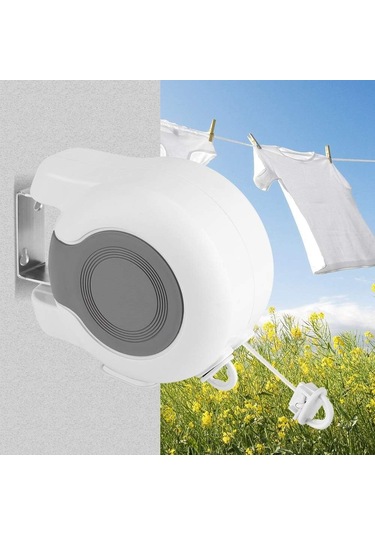 Ayarlanabilir Çift Halatlı Çift Katlanabilir Çamaşır Askısı Duvara Monte Dış Mekan Kurutma Askısı Diğer