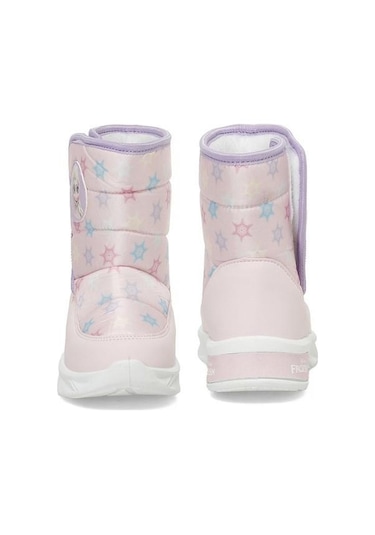 Frozen Teta Pembe Cırtlı Kürklü Kız Çocuk Kar Botu Pembe