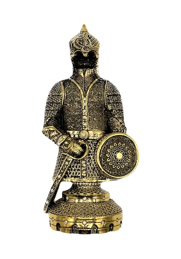 Osmanlı Motifli Zırhlı Swaroski Taşlı Biblo Altın