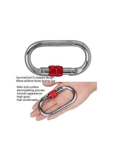 Pazly Xında Xdq96068 Tırmanma Ana Kilit Karabina O-şekilli Çelik Kilit Tel Toka Kilidi Gümüş Kırmızı Çok Renkli