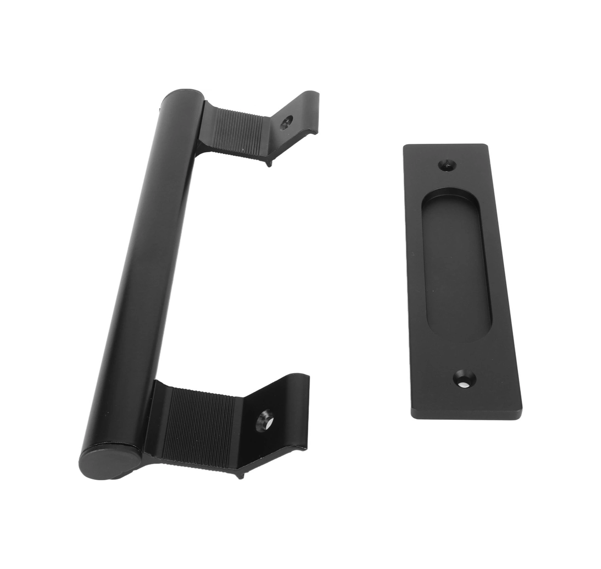 Geeroyoo Alüminyum Zırhlı Kayar Ahşap Kapı Kolu - İki Yönlü Tasarım, Delme Yok, Siyah, Kolay Kurulum, Balkon/depo/giyinme Dolabı Uygulamalı Diğer