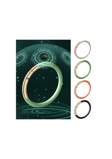 Youtek Çocuklar İçin Vintage Silikon Bilezik, Dış Mekan Uygun, 6 Adet Kovucu Çubuklu, Bilek/ayak Bileziği, Doğal Yağlar İle Koruma Siyah Altın