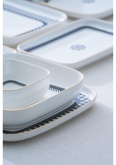 Kiara 6 Kişilik 45 Parça Kahvaltı & Yemek Takımı Beyaz