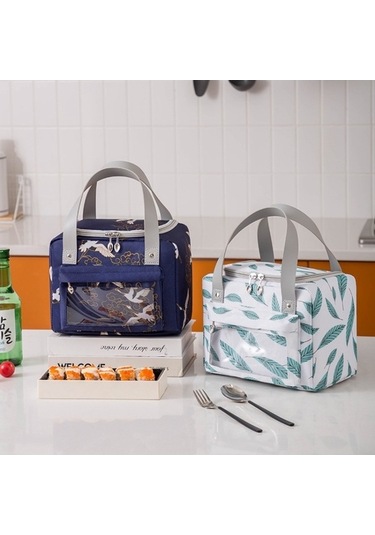 Dancemonkey Cbtx Yalıtımlı Öğle Yemeği Çantası Polyester Açık Hava Piknik Kamp Yiyecek Saklama Çantası - Mor + Arı Mor