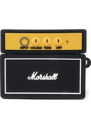 Apple Airpods Pro 3. Nesil 2025 Uyumlu Figürlü Silikon Kılıf Anahtarlıklı Kılıf Siyah - Sarı