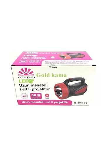 10 W Led El Feneri Şarjli Gk-2222 Siyah