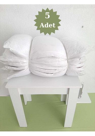 Otel Yastığı Silikon Yastık Beyaz 50x70 Cm 5 Li