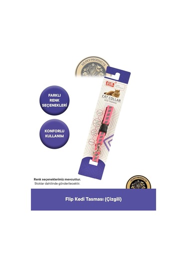 Flip Kedi Tasması Çizgili