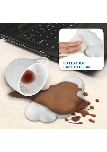 Bulut Bilek Desteği Hafızalı Köpük Mouse Pad Ofis Masaüstü Bilek Desteği Mor