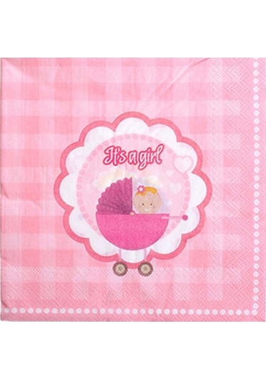 Roll Up Peçete 33x33 Kız Bebek 20'li