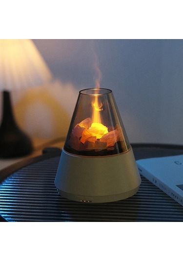 Techbloom Siyah Aa 09 Cool Ve Warm Nemlendirici Esansiyel Yağ Difüzörü 36v Usb Şarjlı 215 M2 Küçük Mekanlar İçin