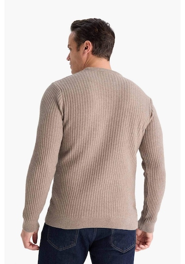 Defacto Standart Fit Bisiklet Yaka Triko Kazak E0811AX25WNBG216 Bej Defacto Standart Fit Bisiklet Yaka Triko Kazak E0811AX25WNBG216 Bej