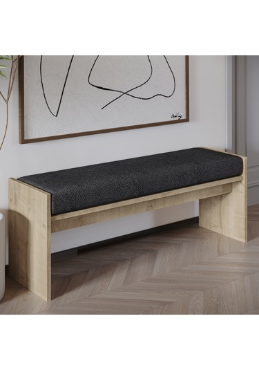 Pearl Bench Modern Tasarım Antre, Mutfak, Yatak Odası, Balkon Oturma Bankı, Kolay Kurulum Safir Meşe