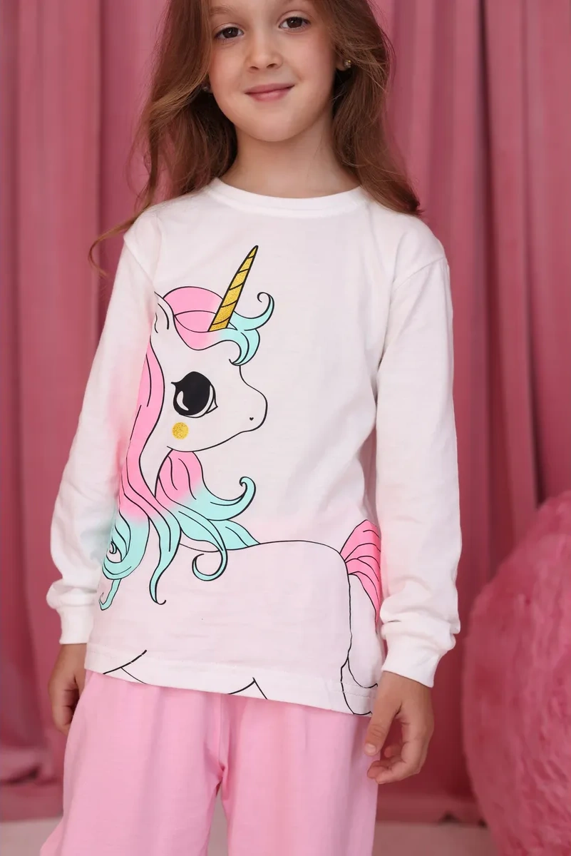 Starkids Uzun Kollu Çocuk Pijaması 441174354 Beyaz