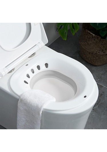 Suntek Sitz Banyo Yıkama Kalça Lavabo Katlanır Gri+sifon