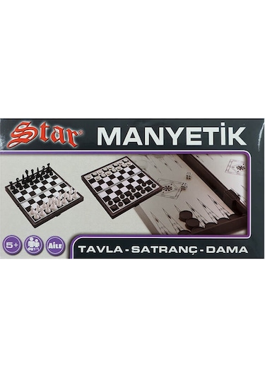 Star Manyetik Tavla Dama Ve Satranç 3 Oyun 1 Arada