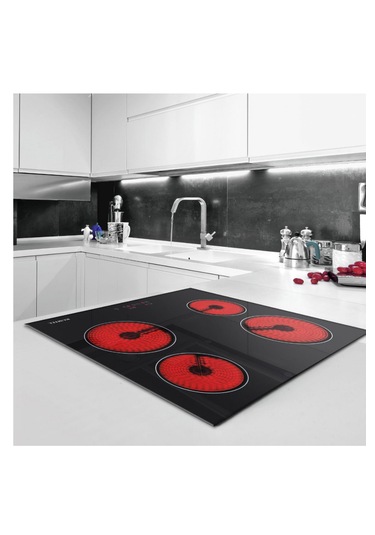 Kumtel B66-SF2 MT - V6 - 04T - DA6-830 Turbo Vitroseramik Kristal Siyah Cam Ankastre Set