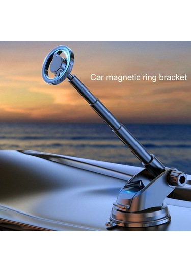 Araba Dashboard Montaj Vantuz Tabanı Teleskopik Kol Manyetik Telefon Tutucu Braketi