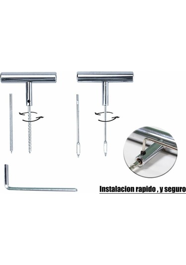 Mufunye Ağır Hizmet Tipi Lastik Tamir Takımı Araba Lastiği Delinme Onarım Aracı Saklama Kutusu Mekanik Alet İle Set