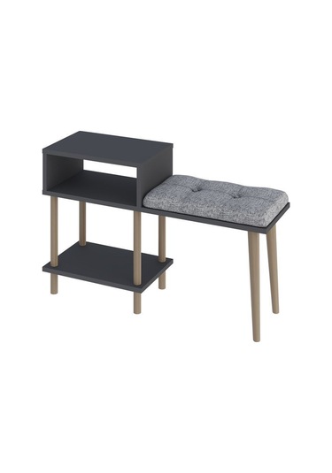 Puflu Ayakkabılık Raflı Ayakkabılık Iki Raflı Ayakkabılık-antrasit Antrasit