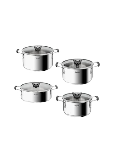 Tefal Optispace 8 Parça Çelik Tencere Seti 587635
