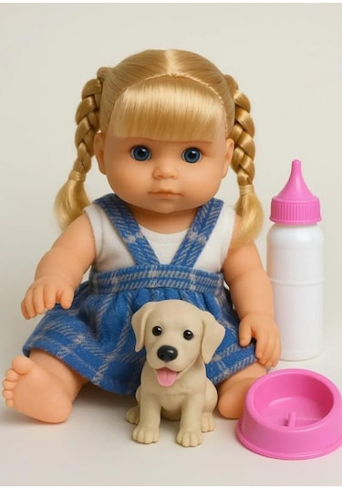 Saçları Örgülü Sarı Saçlı Altını Islatan Masal Okuyan Melis Bebek