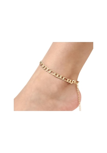 X-Ladyaccessories Gold Klasik Zincir Halhal Çok Renkli