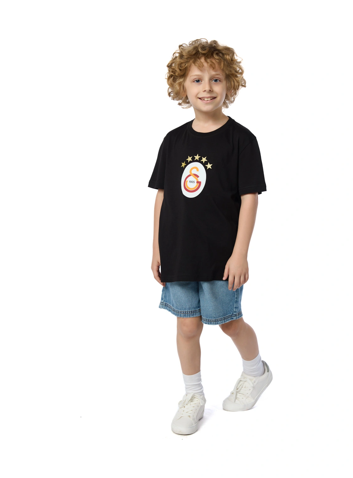 Galatasaray 5 Yıldız Çocuk T-shirt C251402 SIYAH