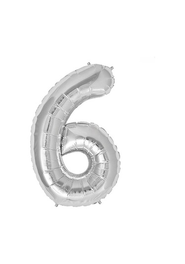 Brokoli Home 6 Numara Folyo Gümüş Balon 100cm 40inç Helyuma Uygu Karışık Renkli