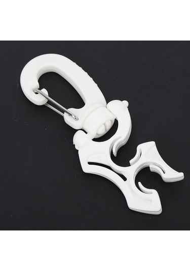 Ximistore9 Su Dalış Regülatör Borusu Tutucu, Bc'ye Hızlı Takılabilir Esnek Plastik Kanca, Alçak Basınç Borularını Sabitler - Beyaz