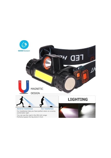 F-3434 Şarjlı Mıknatıslı Kafa Feneri - Çok Renkli