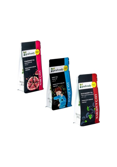 Prafendy Nar Hapşu Karadut Çayı Gerçek Meyve Taneli 3 x 250 G