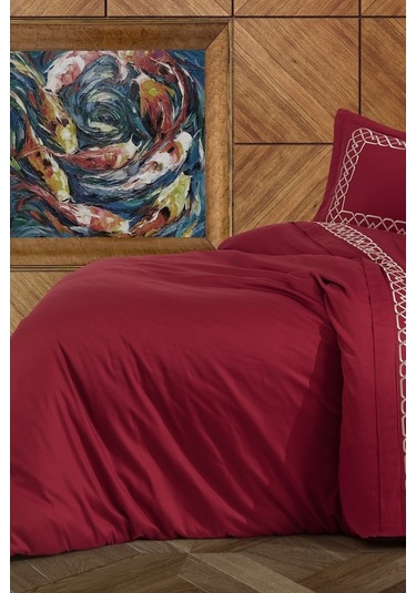 Nazik Home Vienza Bordo Nevresim Takımı Çk Bordo