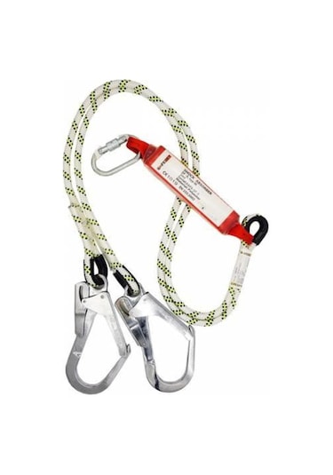 Safeset Lanyard Çift Kol Statik Halat Şok Emicili
