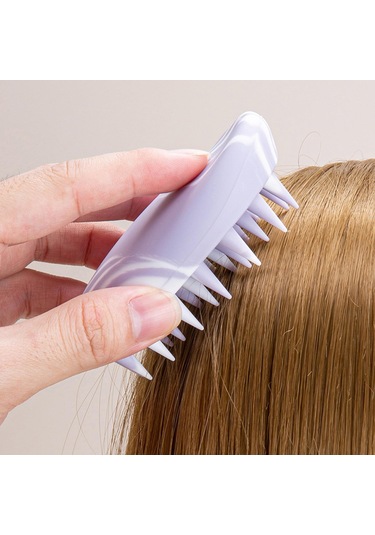 Suntek Saç Derisi Masaj Aleti Yıkama Bakım Fırçası Ev Banyo Açık Menekşe