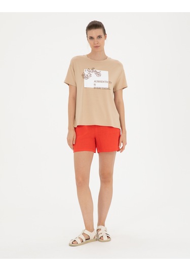 Pierre Cardin Kadın Nar Çiçeği Şort 50288406-vr239