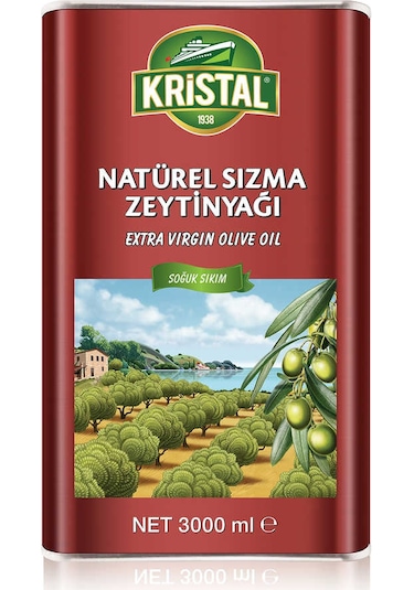 Kristal Naturel Sızma Zeytinyağı Dg Teneke 3 L