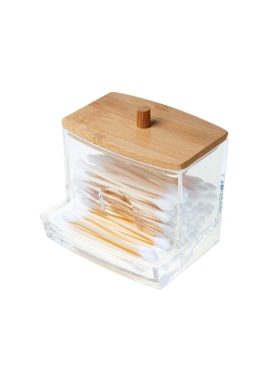 Geekyou Şeffaf Ps Materyal Saksı, Saf Ve Kolay Kullanıma Uygun, 8.8x7.9x8.1cm, Yumuşak Kuru Pamuk Saklama Kutusu Şeffaf